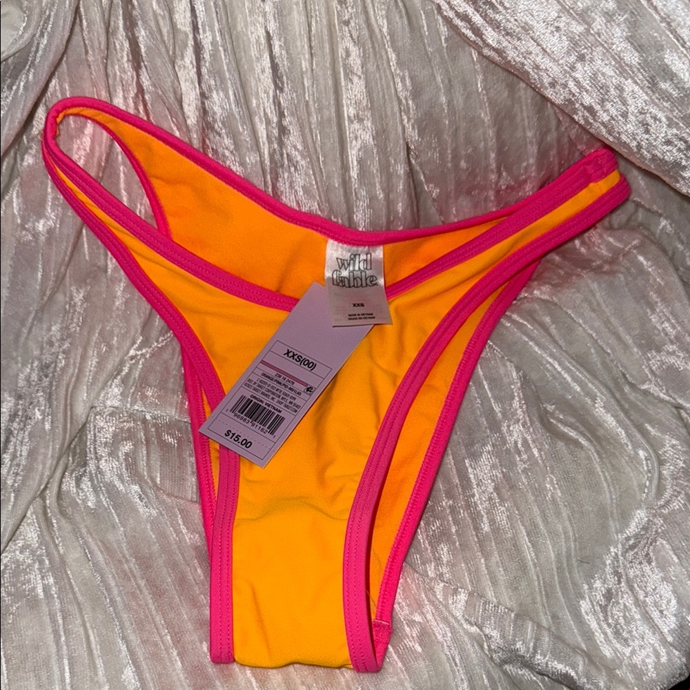 Wild Fable Women's Pink and Orange Bikini Bottom